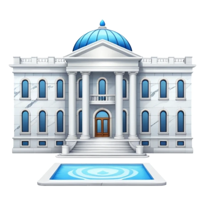 White luxurious expensive shiny new brilliant gorgeous marble modern mansion house sticker