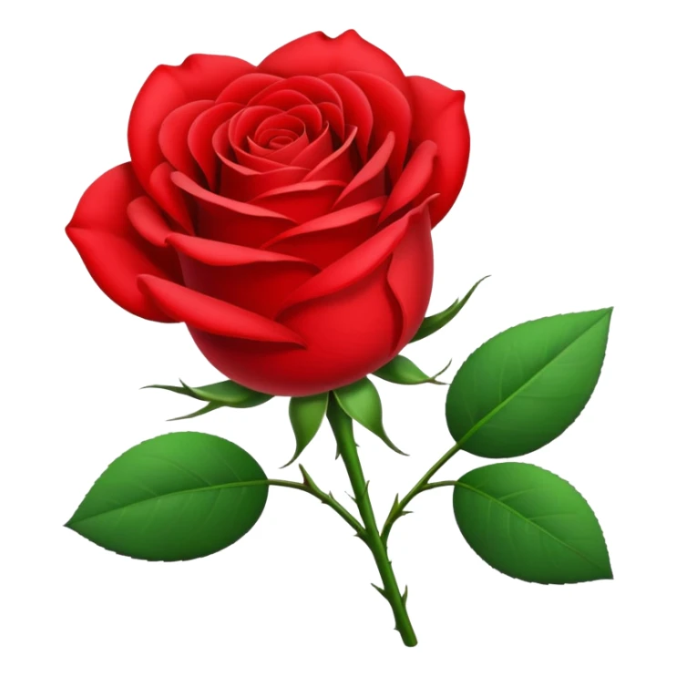 Make a red rose without the stem, just the (red) flower and two leaves.
 sticker