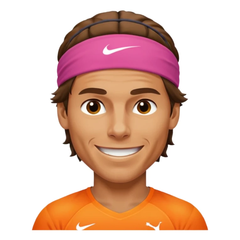 rafael nadal with head band, half body sticker