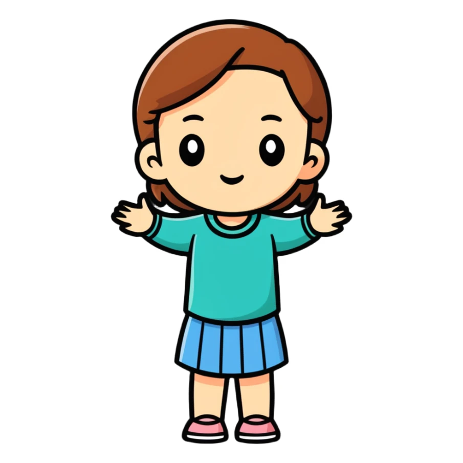 Cool girl shrug  sticker