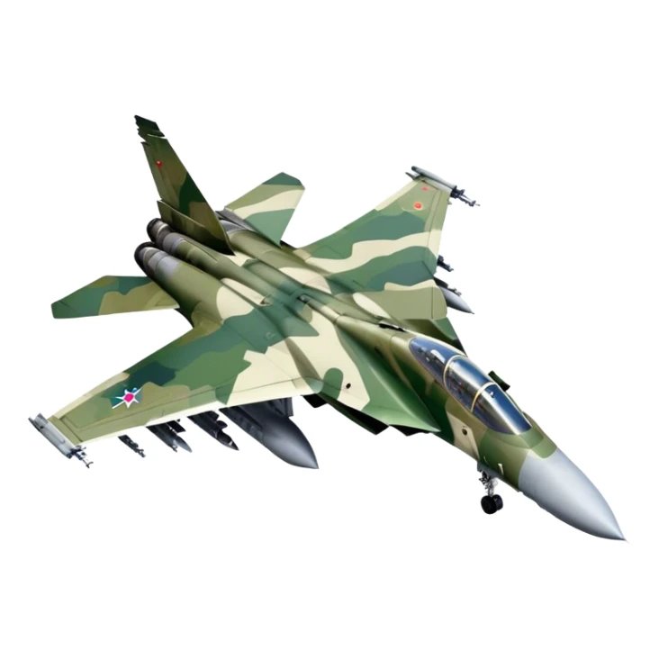 SU-35 Jet - Sukhoi (Model Year: 2020) (Iconic colour: Camouflage green) sticker