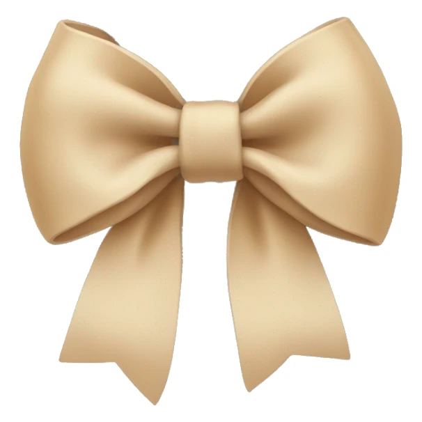 Beige bow sticker