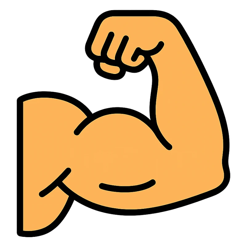 muscle arm sticker