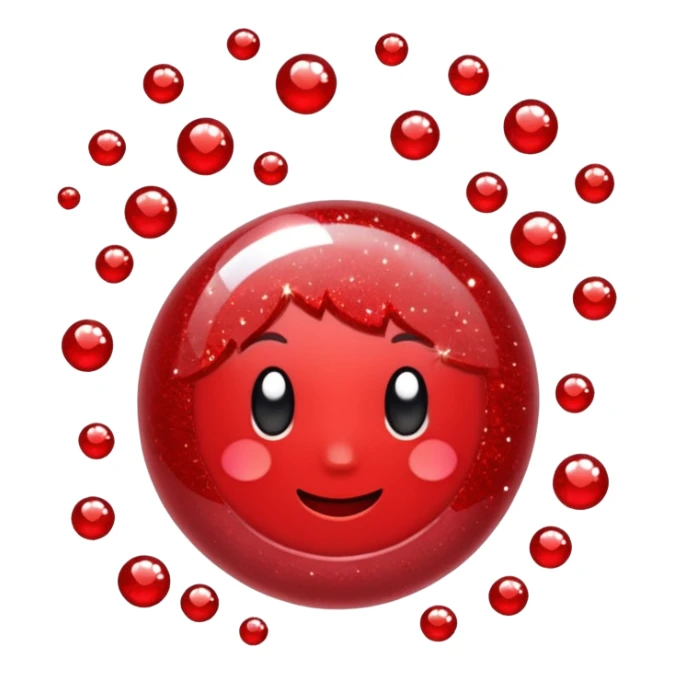 Recrutador Vermelho Glitter sticker