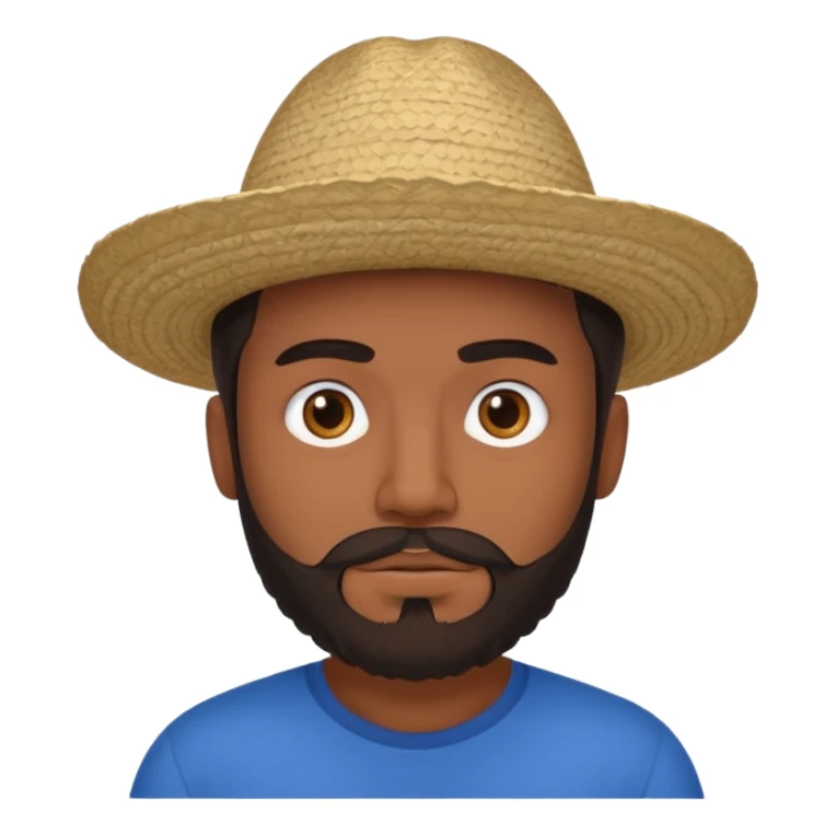 Mexican guy with dark hair and a beard wearing all blue sticker