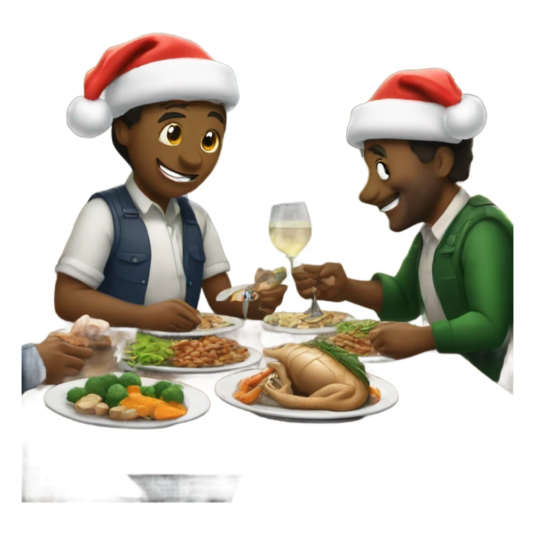 Christmas dinner in the swamp with gators sticker