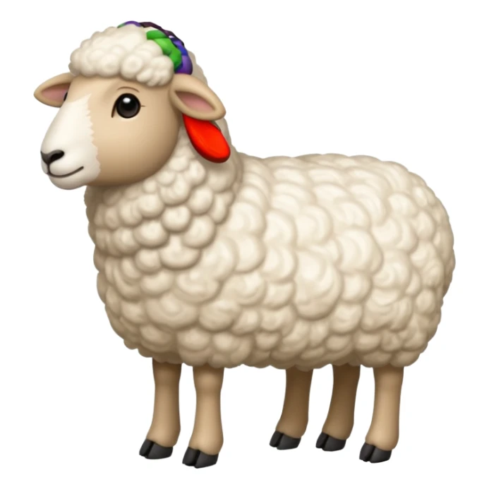 High resolution of   realistic full body sheep without distorted , no extra hybrid sticker