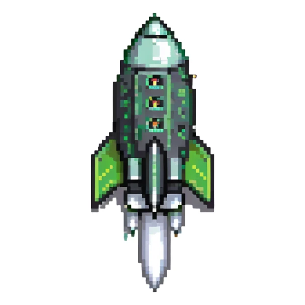 Green check mark with a rocket ship next to it, signifying a successful deployment sticker