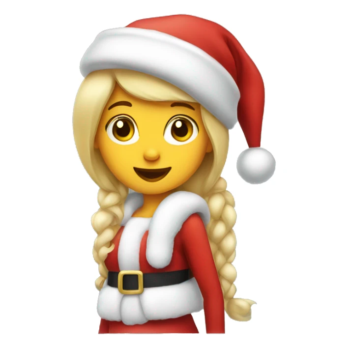 Santa Claus girl sticker