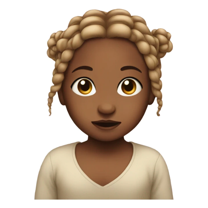 Baby with long braids sticker