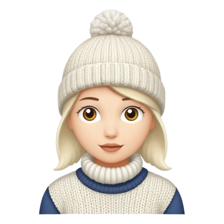 white knitted wool cap piece of clothing sticker