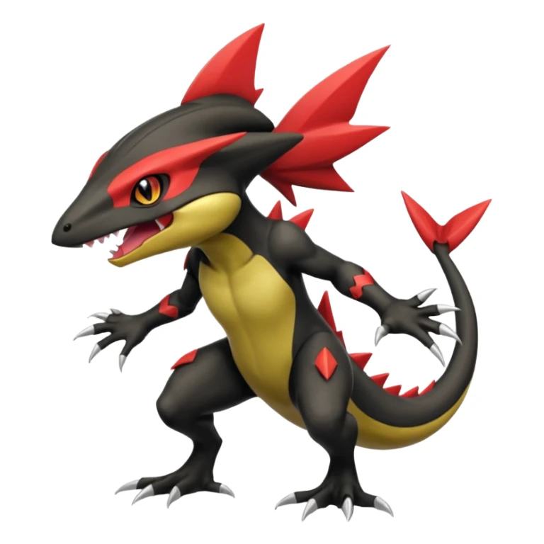Haxorus-Axew-Fraxure-hybrid (full body) sticker
