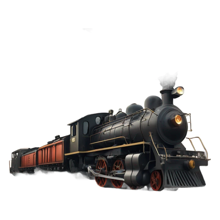 Locomotive and bear sticker