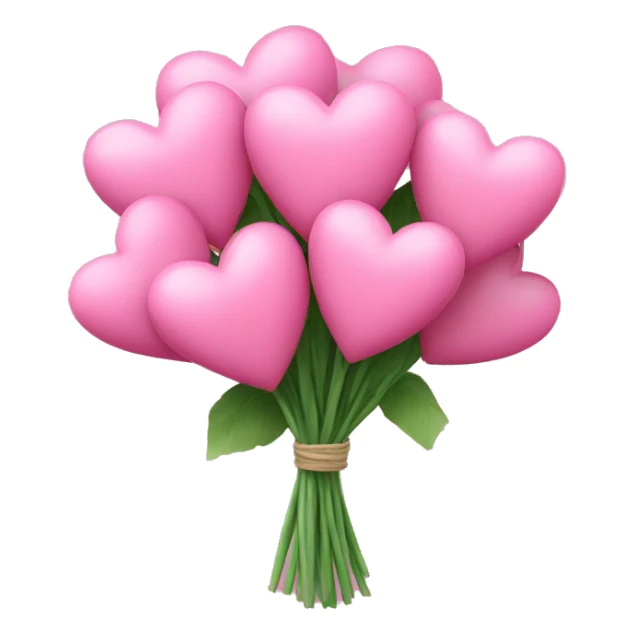 Bouquet of pink hearts sticker
