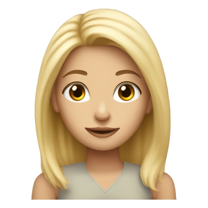 Blonde girl with York sticker