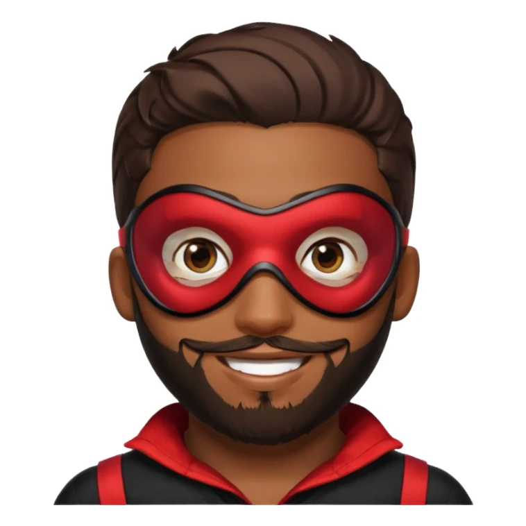 Miles Morales with beard, eye mask, low fade sticker