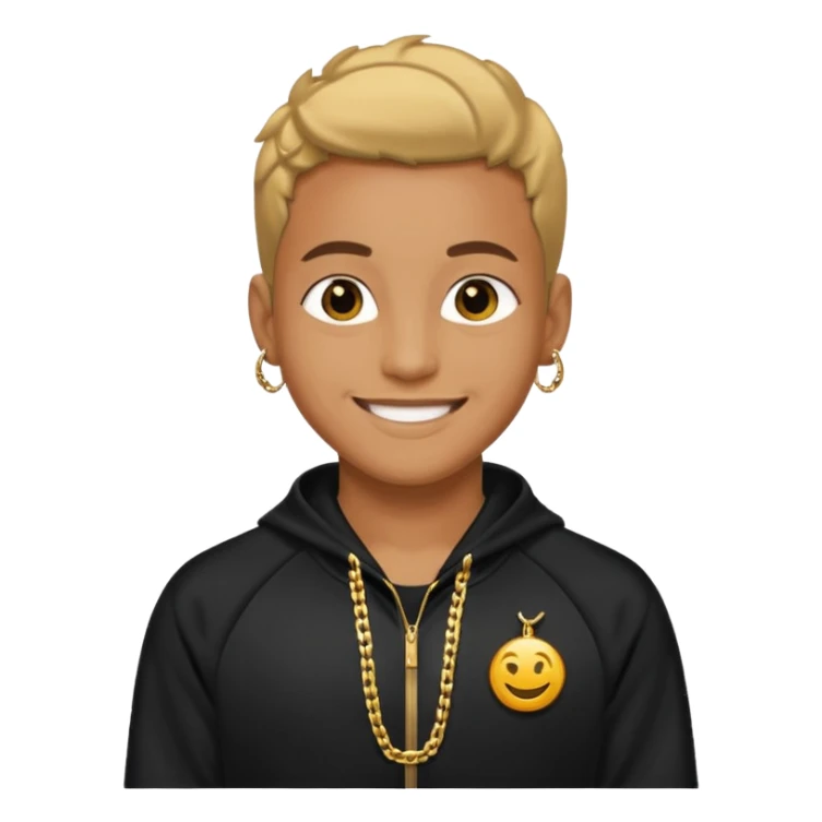 person wearing track suit and gold chain sticker