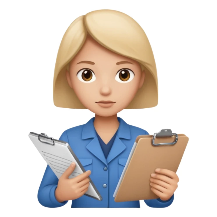 emoji of a purposeful person with a checklist sticker