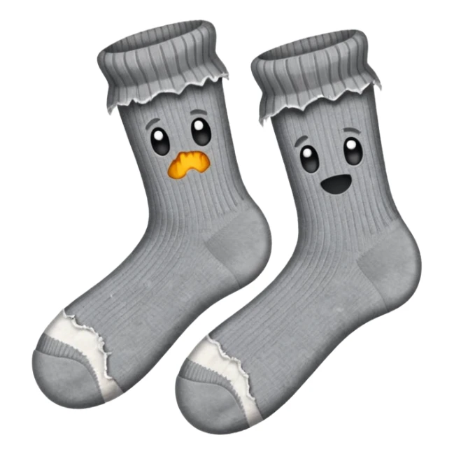 old dirty broken pair of socks sticker