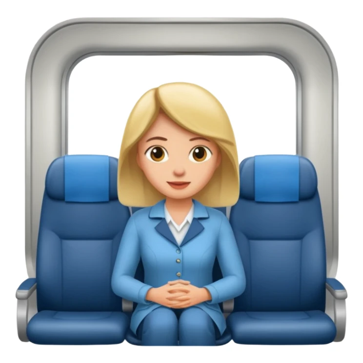 woman passanger in plane seat sticker
