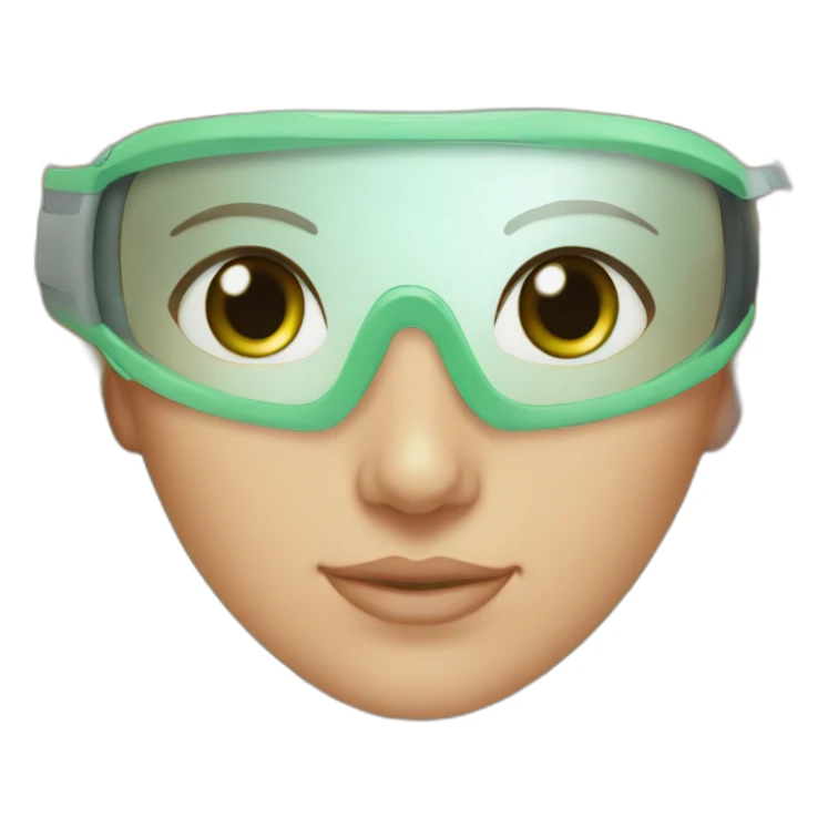 lasik eye surgery mask brunette green eyes sticker