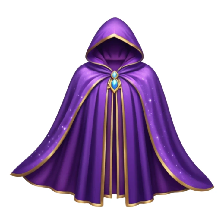 a fantasy magic purple cloak sticker