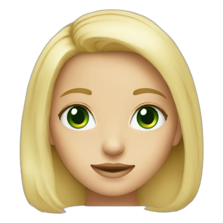 cute blonde girl with green eyes sticker