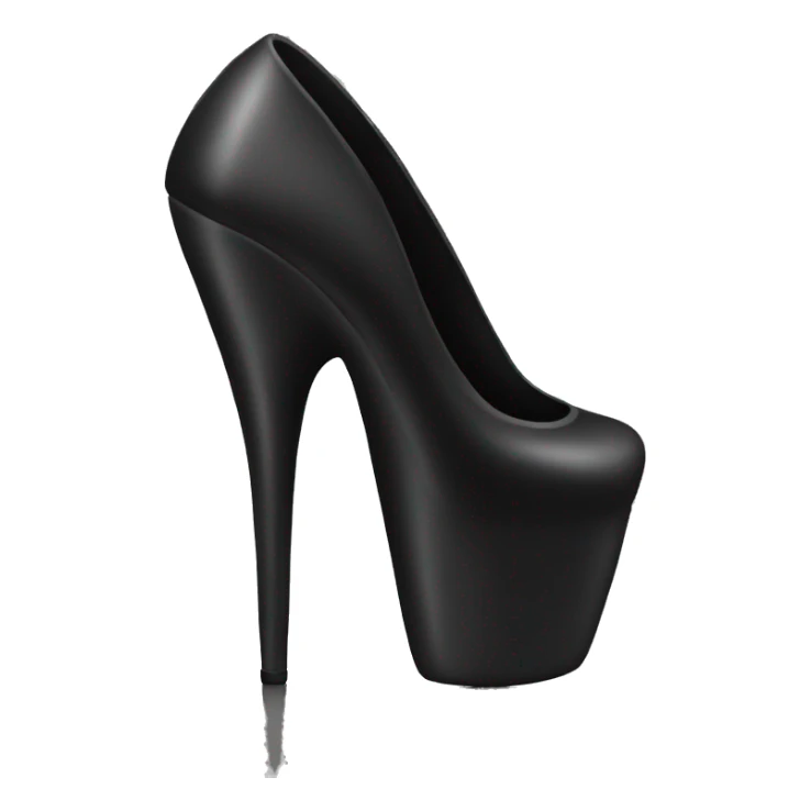 high heels that the bottom color is black sticker