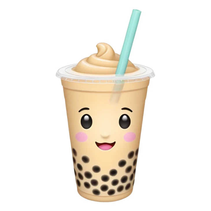 quiero un emoji de un bubble tea aesthetic sticker