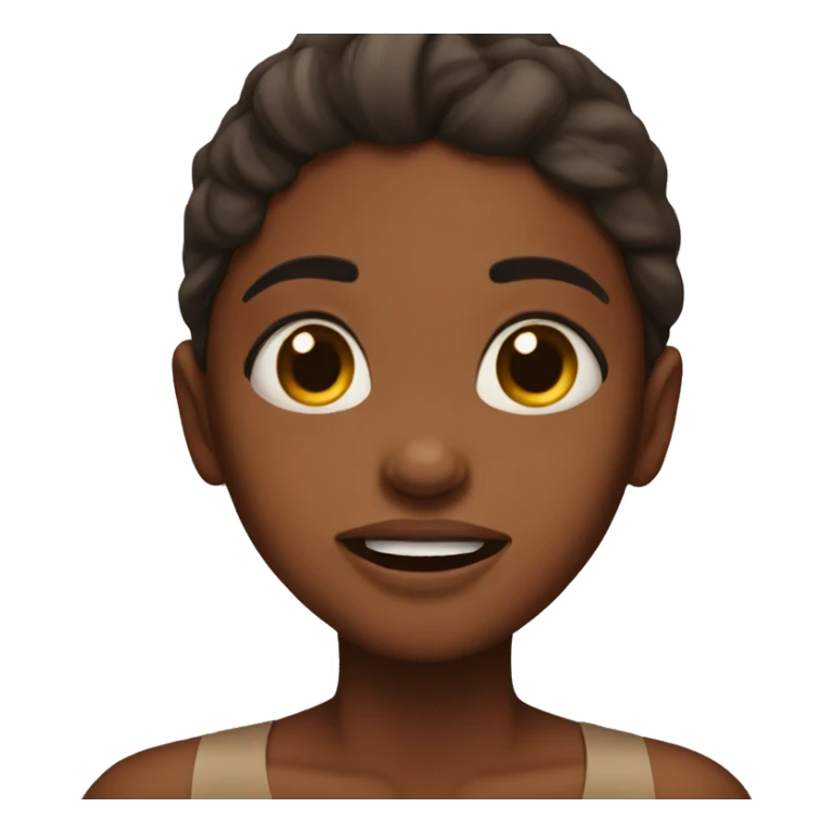 Brown skin girl crying but happy sticker