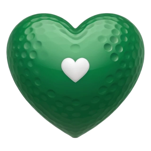 Masters green heart shaped golf ball sticker