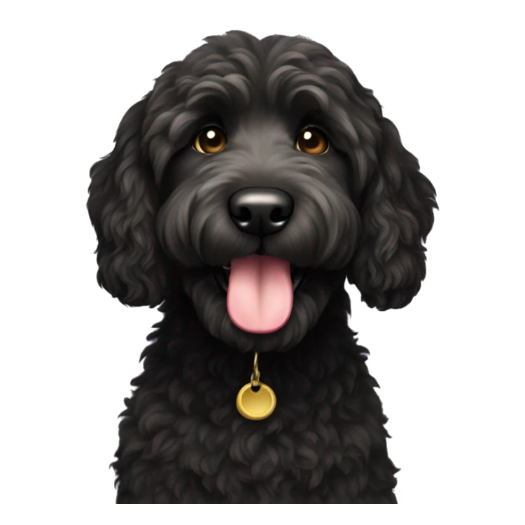Black goldendoodle  sticker