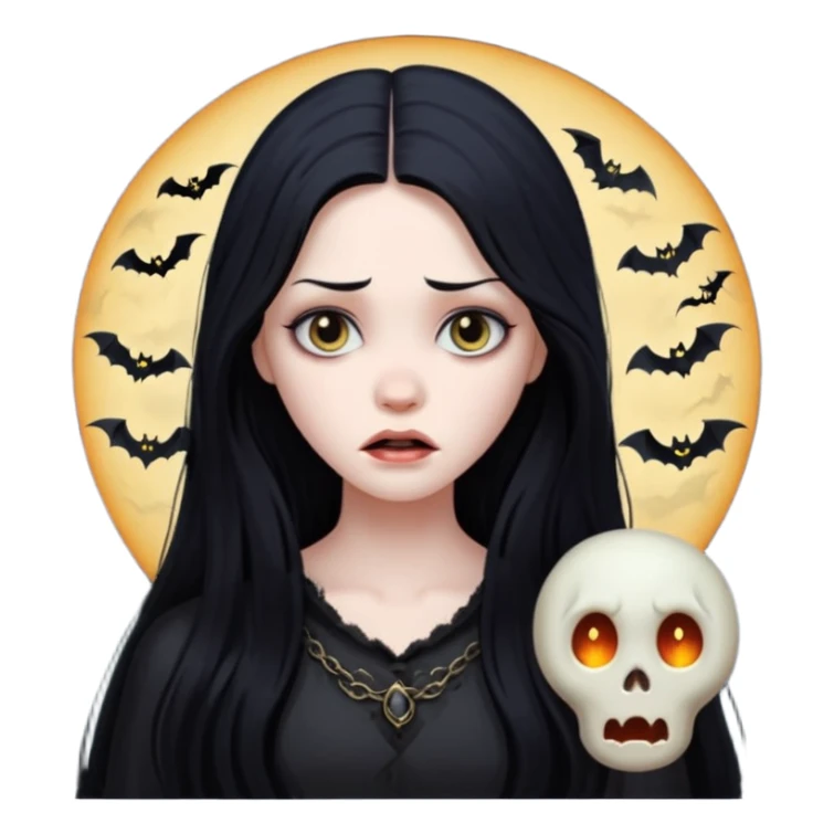 haunted portrait of a woman sticker