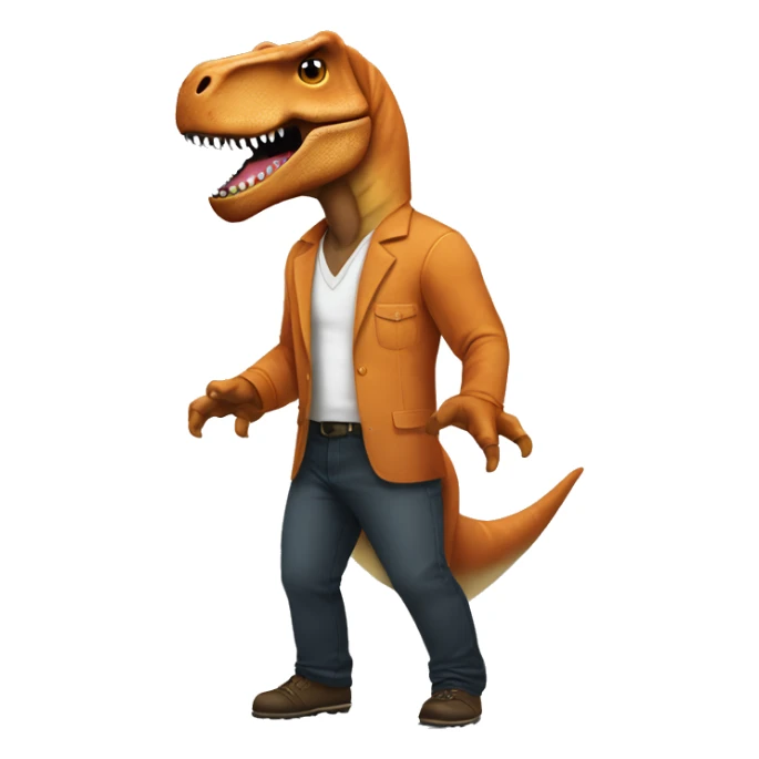 zach bryan in a t-rex costume sticker