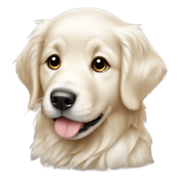 puppy white golden retriever  sticker