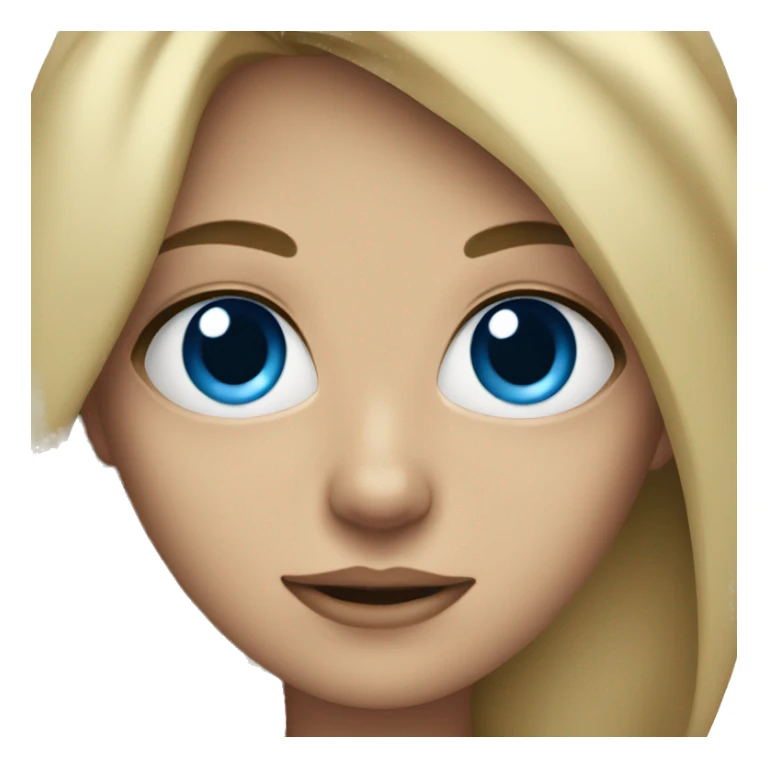 dirty blonde girl with blue eyes  sticker