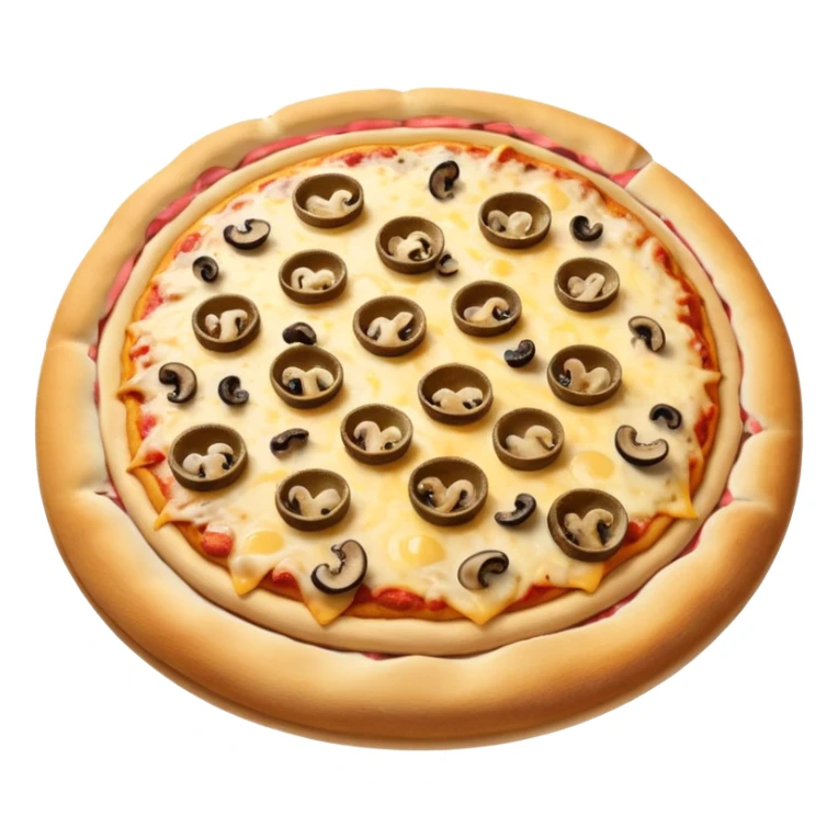 Cheese and Mushroom pizza no leaves  sticker