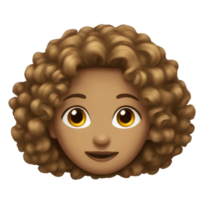 brown curly hair girl tan sticker