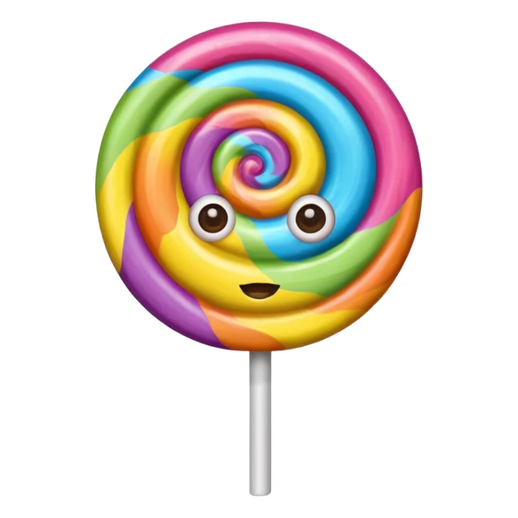 lollipop with eyes and hair  sticker