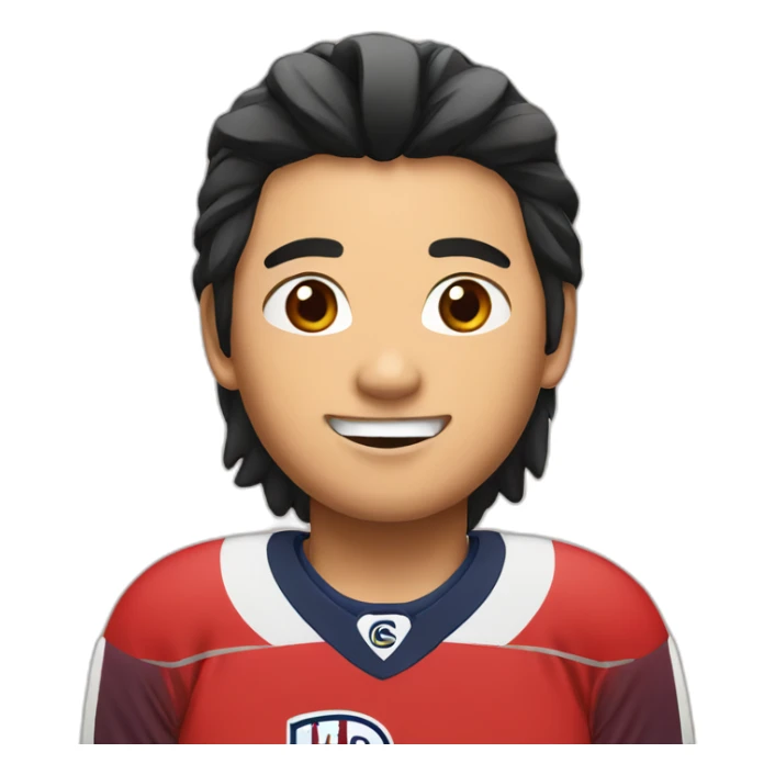 Asian hockey player sticker