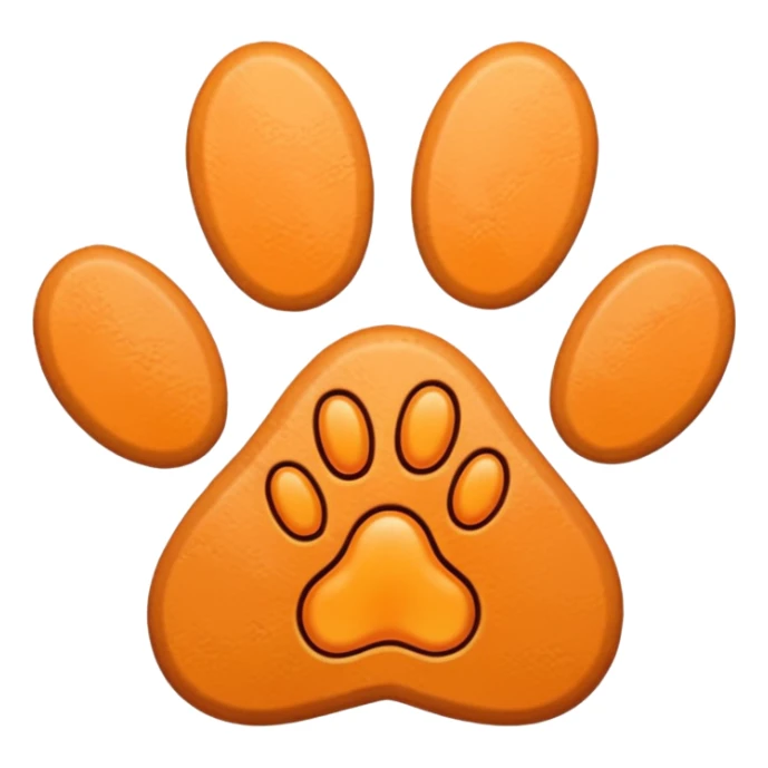 a very light pale pastel orange #FFDBBB pawprint sticker