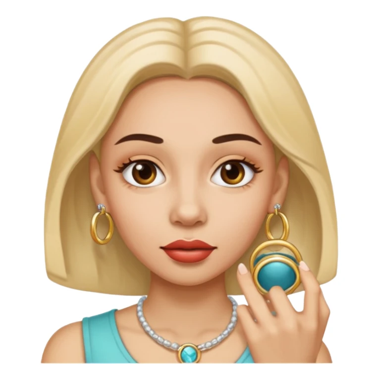 A woman with a RING on the eyebrow and ring on the lower lip. sticker