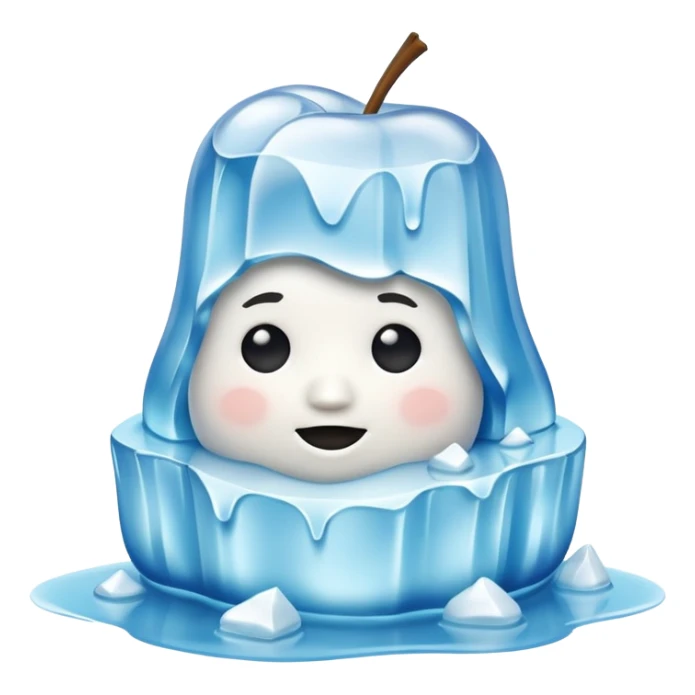 A 3D iceberg in Apple Memoji style
 sticker