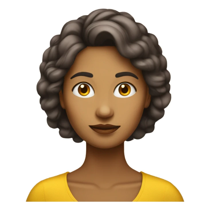 Una mujer con pelo amarillo y piel blanca con ojos cafés oscuros  sticker