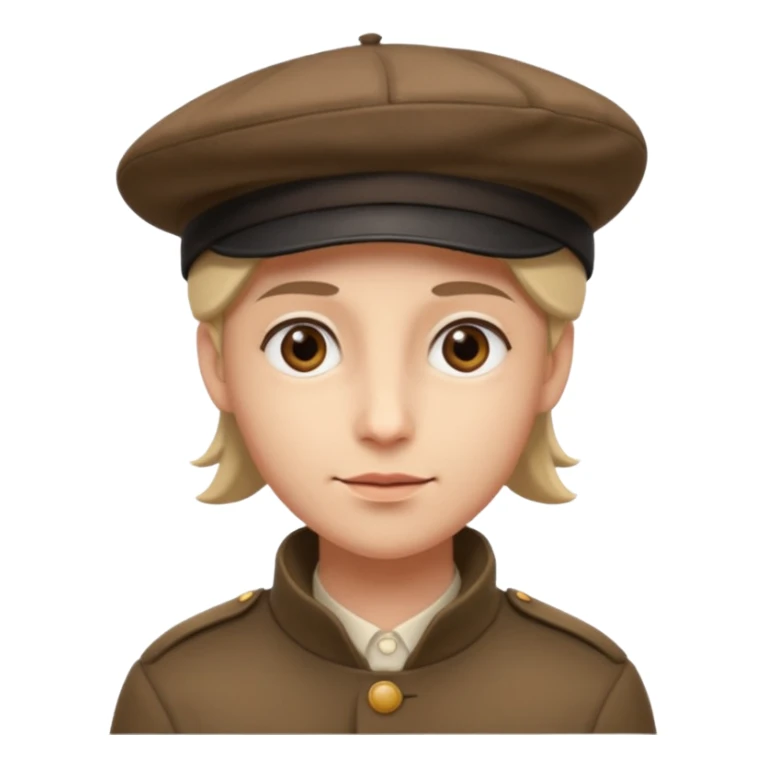 Cette emoji😏 avec un capeau de poète sticker