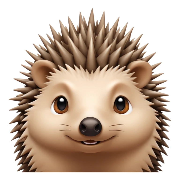 really cute confused hedgehog face with wooden thorny bramble stem wrapped around its forehead, spiky asymmetric thorns, no leaves, only face and neck visible sticker