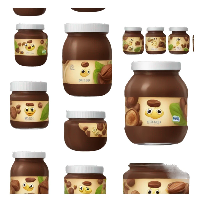one jar of hazelnut chocolate spread sticker