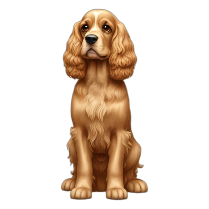 Dog-golden-english-cocker-spaniel-full-body-standing sticker