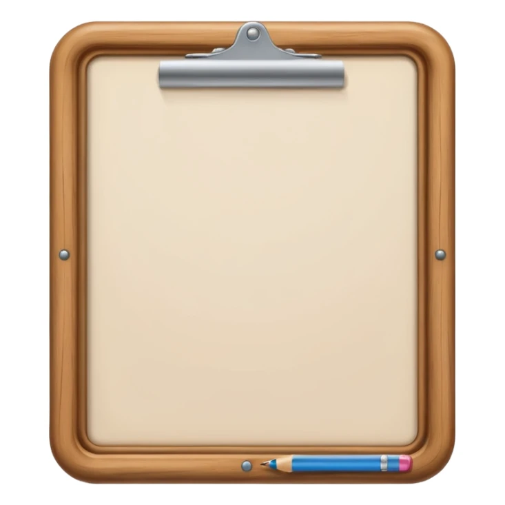 drawing board with classic wooden frame sticker