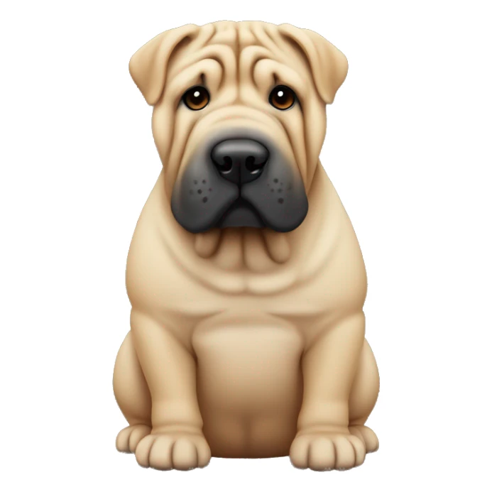 Shar-pei dog full body dark snout sticker